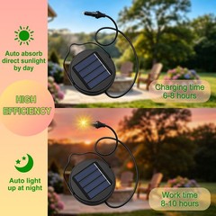 AA 600Mah Solar Light Replacement Top Parts for Solar Outdoor Lantern, Waterp…