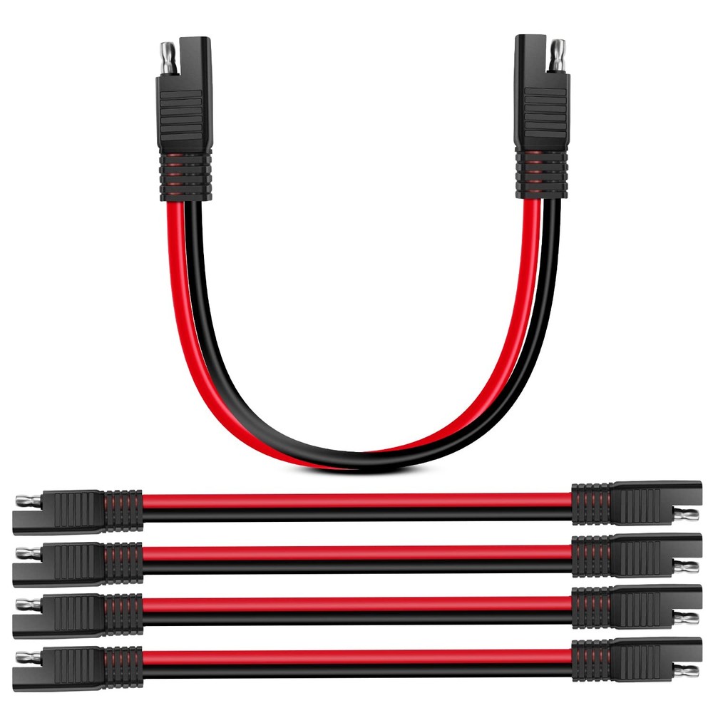 Nilight 5 Pack SAE to SAE Extension Cable 10AWG 2 Pin SAE Connector Extension Co