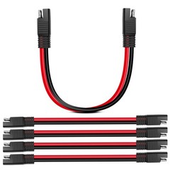 Nilight 5 Pack SAE to SAE Extension Cable 10AWG 2 Pin SAE Connector Extension Co