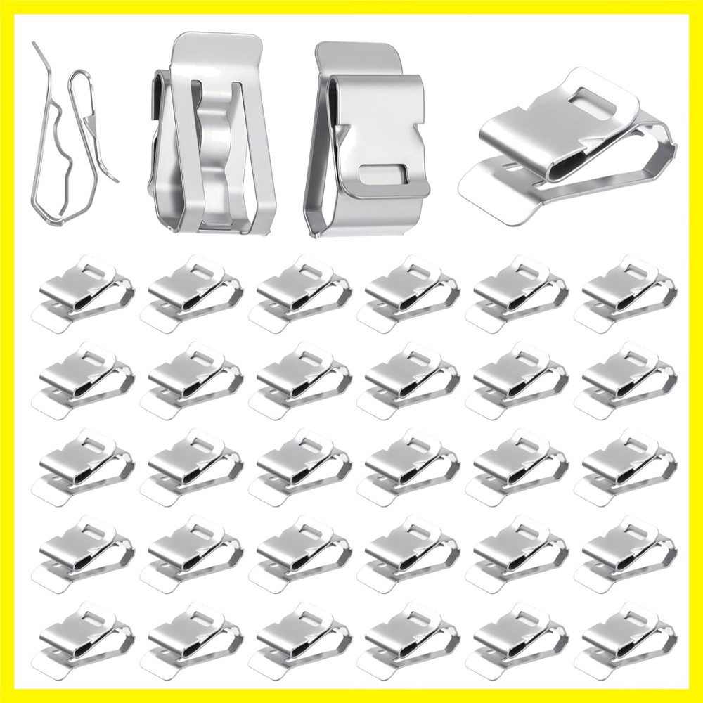 100 Pcs Stainless Steel Cable Clips S Clip Solar Panel Cables Photovoltaic Do…