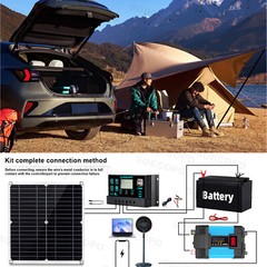 6000W Solar Power System 100A MPPT Controller 300W Panel 12V to 110V/220V