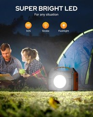 Portable Power Station 300W, Outdoor Solar Generator Backup Battery Pack 220W…