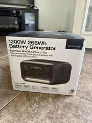 EcoFlow 286Wh RIVER 3 Plus Portable Power Station Generator With 45W Solar Panel