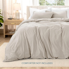 Microfiber Duvet Cover Set – Ultra Soft Washed Microfiber – Twin/Twin Extra Long