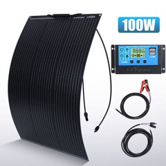 2025 200W/400W Mono Solar Panel Kit Flexible 30A 12V for Home RV Boat Camp Power