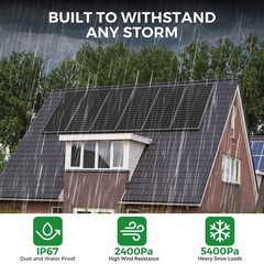 100W 200W 300W 400W 500W 1000W Bifacial Solar Panel 12V 18BB Mono Home RV Power
