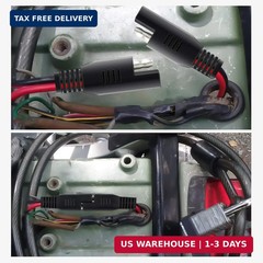 2PCS 12FT SAE to SAE Extension Cable 16AWG 2 Pin Wire Cord Harness with 12V-24V