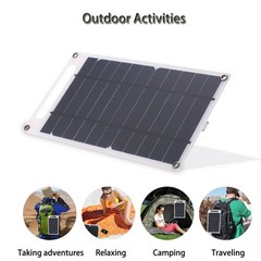 7.8W Portable Ultra Thin Monocrystalline Silicon Solar Panel Charger USB HGSF