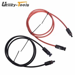 High Quality 5 Feet 12 AWG Black+Red Solar Panel Extension Cable Wire Connector