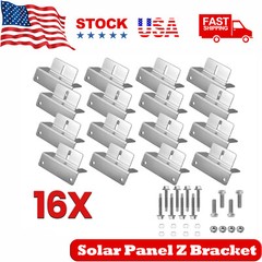 16 Sets Solar Panel Z Bracket Mounting Mounts Set Solar Panel RV Boat Roof Wall