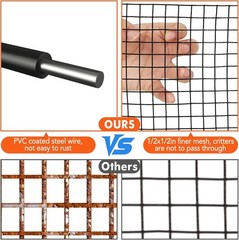 50/100/120Ft Solar Panel Critter Guard PVC Coated Steel Animalproof Weatherproof
