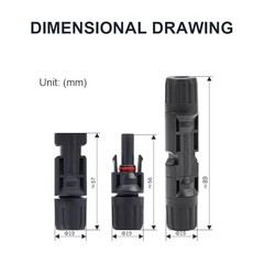 Solar Panel Connector Kit 40PCS PV IP67 Waterproof 1000V 30A 10AWG Male Female