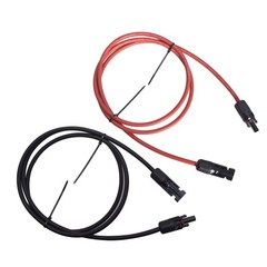 High Quality Black+Red 5FT 12 AWG Solar Panel Extension Cable Wire Connector