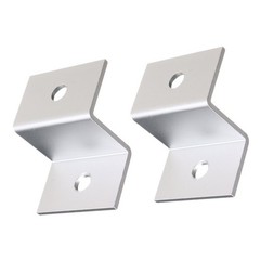 4Pcs Solar Panel Holder Aluminum Z-Brackets Silver Lightweight Durable