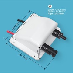 Solar Weatherproof ABS Cable Entry Gland 0.33ft 10AWG for RV Boat Camper Van