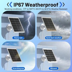 High-Efficiency 5W Solar Panel for Arlo Camera, 4 Pack