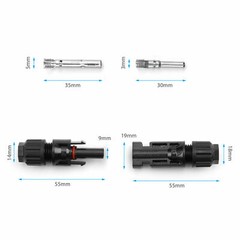 10 Pair Male Female M/F Wire Cable Connector Waterproof Solar Panel Adapter 30A