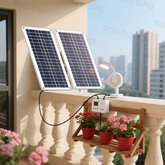 2 x 200W High-Efficiency PV Panels + 100A Intelligent Controller for Outdoor