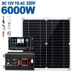6000W Solar System DC12V to AC110V 220V 100A MPPT Controller 300W Panel InvertuX