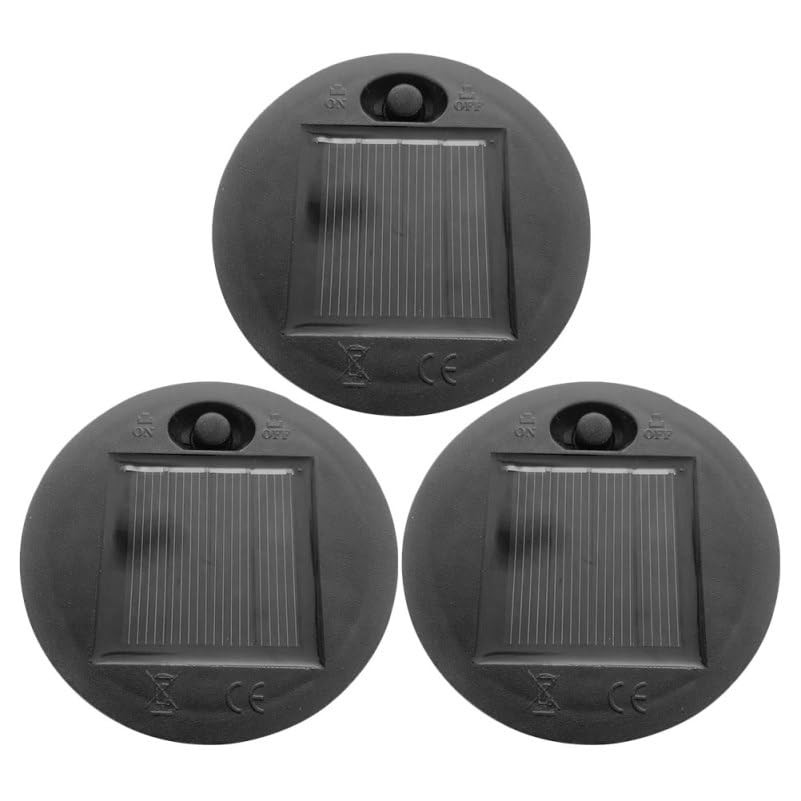 COHEALI 3 Pack Solar Light Tops 2.75 X 2.75 X 0.78 in Solar Panels for Garden…