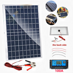 12V 10W Complete Solar Panel Kit Solar Power System Generator 100A Home Grid
