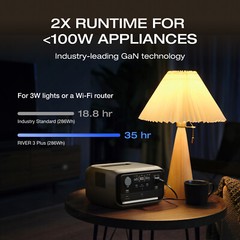 EcoFlow 858Wh Portable Power Station River 3 Plus with EB600 Extra Battery