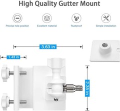 No Drill Adjustable Gutter Mount for Solar Panel Fits Most Fences and Gutters