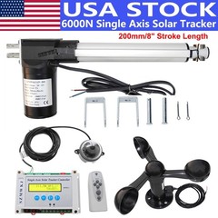 Single Axis Solar Tracker System-6000N 8″ Linear Actuator&Anemometer &Controller