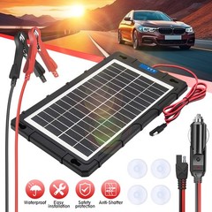 20W Solar Battery Trickle Charger Maintainer 12V for Car, Motorcycle,RV, Trailer