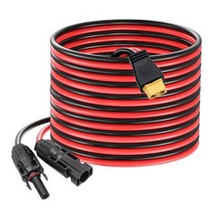 Solar to XT60 Charge Extension Cable, Solar Panel Connector 25FT-7.62M 10AWG