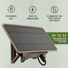 Rugged 3.4W Solar Power Pack with Integrated 3350mAh Battery for Trail Cameras