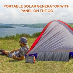 100W Portable Solar Generator with 40W Panel – Perfect for Camping & Emergencies