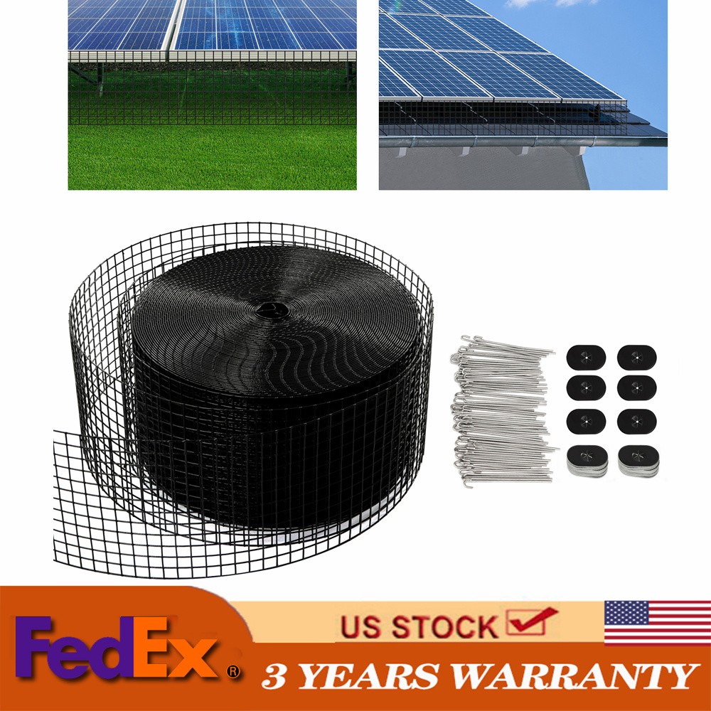 100ft Iron Mesh Rodent Barrier Solar Panel Bird Guard For Roof/garden/farmhouse