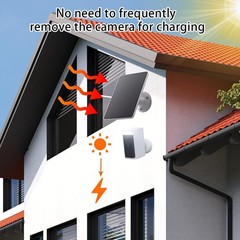 2 Pack Solar Panels Compatible with WYZE Battery Cam Pro, Solar Panels for Wirel