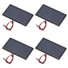 4Pcs 5V 0.3W 60mA Mini Solar Panels with Cable