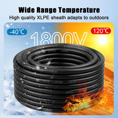 8 AWG Solar Cable 200FT Red + 200FT Black Tinned Copper Wire, 8 Gauge Solar Pane