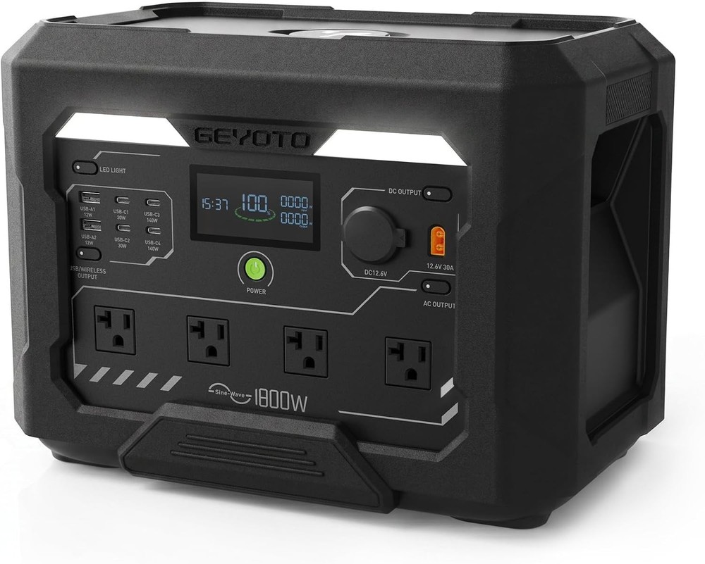 N1000 Portable Power Station 1024Wh 1800W Fast Charging to 80% in 43Min 3000W