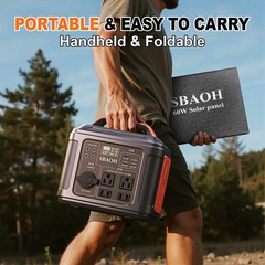 SBAOH Explorer P302 Solar Generator with 60W Solar Panel BRAND NEW