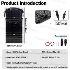 15000W Peak Solar System Kit 12V/24V To 110V 220V Inverter Generator for Camp