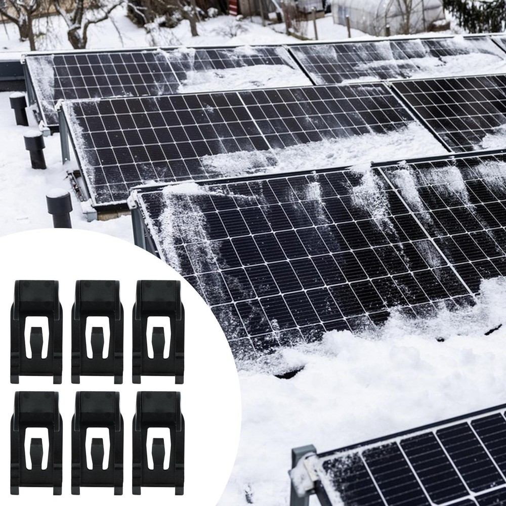6 Pieces Pv Snow Trap Clips Easy Installation Solar Panel Pv Snow Brake