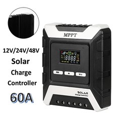 20-60A MPPT Solar Charge Controller Charger 12V/24V/48V with Color LCD Display E