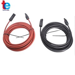 30 Ft Black + Red Wire Connector 10AWG Solar Panel Extension Cable