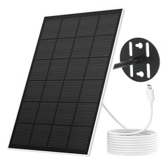 Solar Panel for Bird Feeder Camera, Type-C Charger, IP65 Waterproof, 3W Power Su