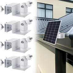 4 PCS Universal Solar Panel Gutter Mount Compatible with Ring Blink Arlo and Mor