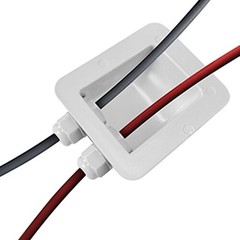 Double Dual Cable Entry Housing Gland For RV Roof Boat Solar Panel Waterproof ES