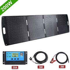 200W Portable Folding Solar Panel Charger Kit for Power Station Home RV Camping
