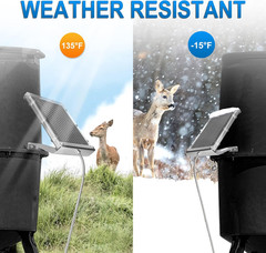 12V 1.7W Solar Panel for Deer Feeder Waterproof Solar Battery Charger with Mount