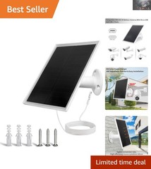 6W Solar Panel with 10ft Charging Cable – Power for Outdoor Cameras