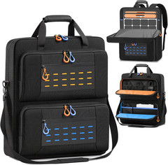 Solar Panel Storage Bag Padded Carrying Case for 2 Panels Water Resistant Travel