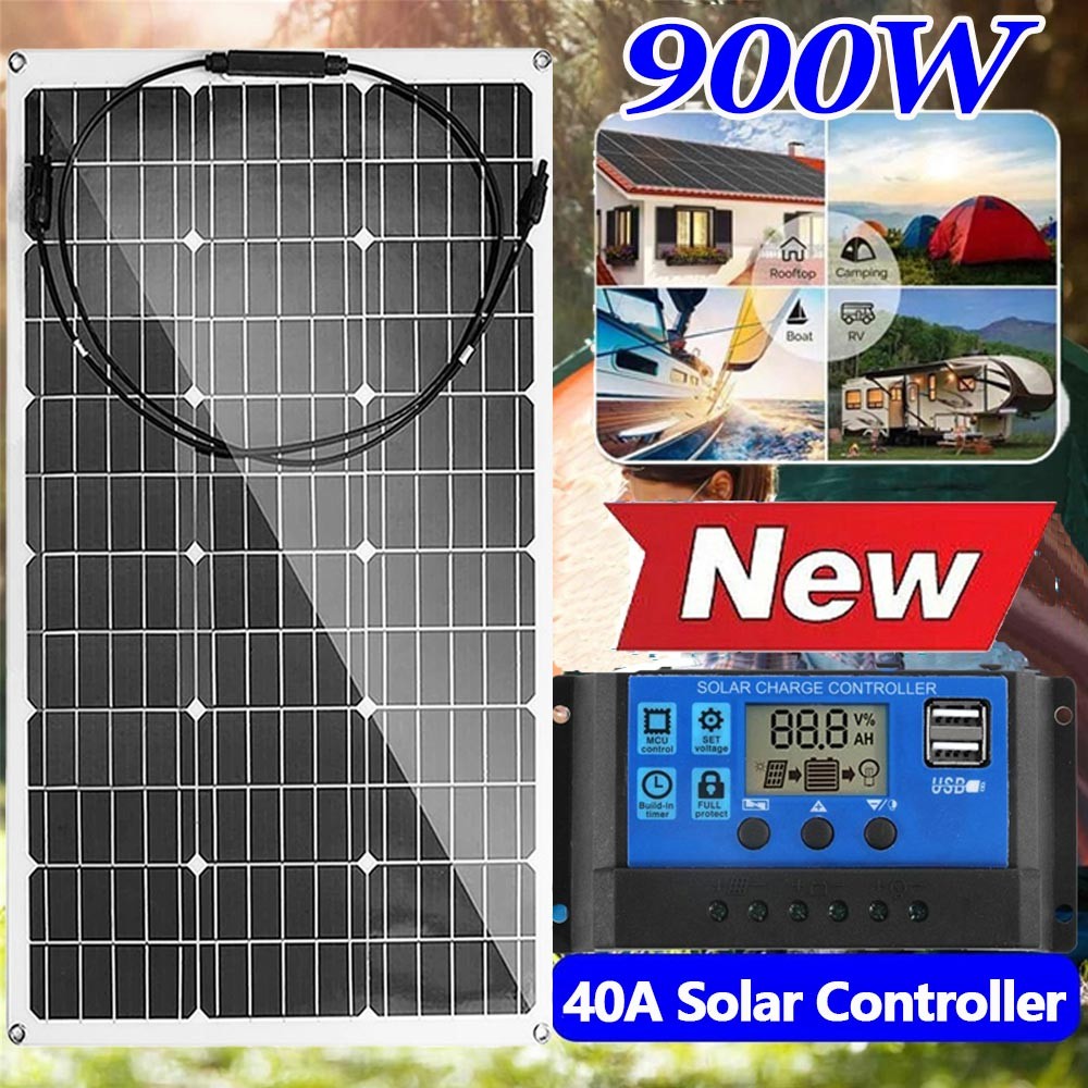 150W 300W Flexible Mono Solar Panel 12V Portable for RV Camping Home Boat